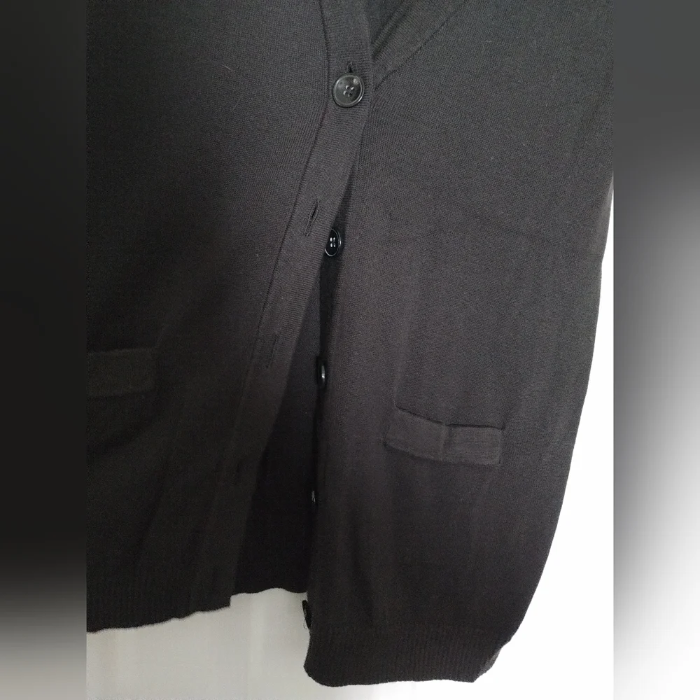 Covington Black Short Sleeve Button Down Cardigan Size S - Picture 3 of 4